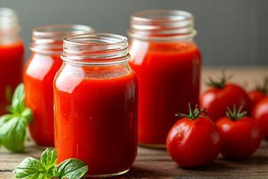 Jars of authentic Italian tomato sauce
